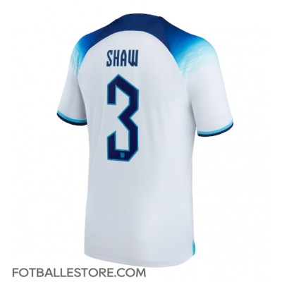 England Luke Shaw #3 Hjemmedrakt VM 2022 Kortermet
